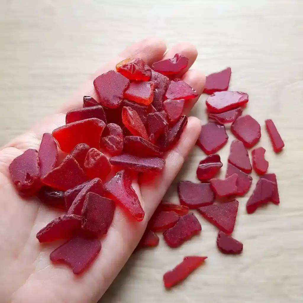Genuine Red Sea glass