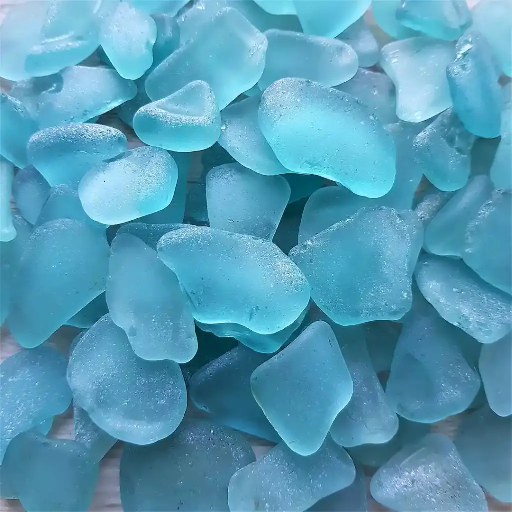 Authentic teal blue sea glass - Japan Sea Glass