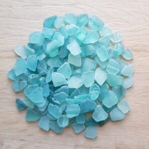 Tiny Aqua blue sea glass: great for crafts or beach art.