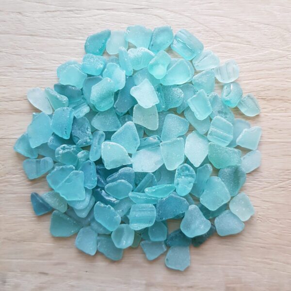 Tiny Aqua blue sea glass: great for crafts or beach art.