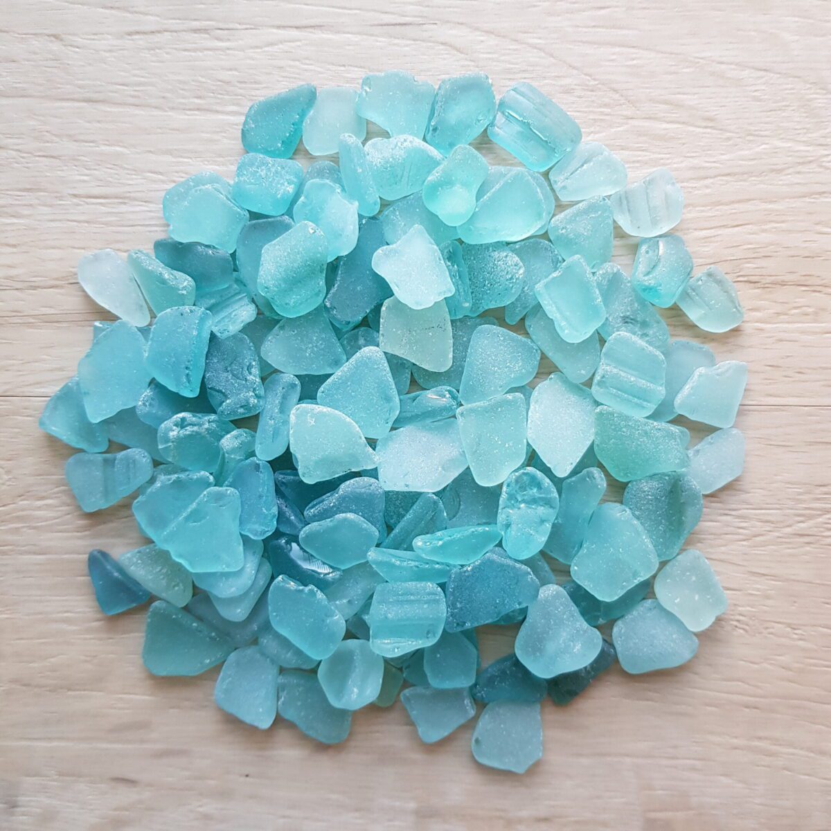 Tiny Aqua blue sea glass: great for crafts or beach art.
