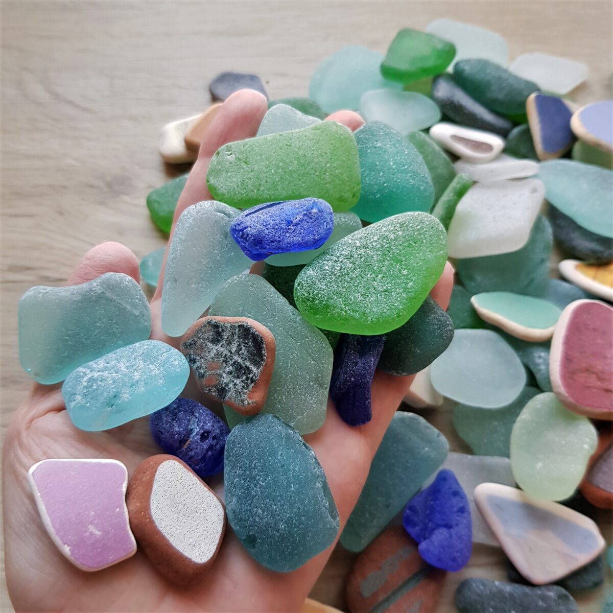 Genuine sea glass and pottery - Image 3