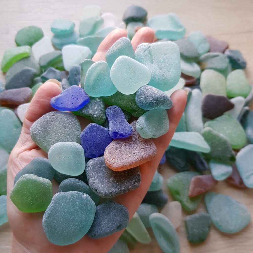 Handful of real Seaglass. A lovely mix of colors, perfect for home decor.