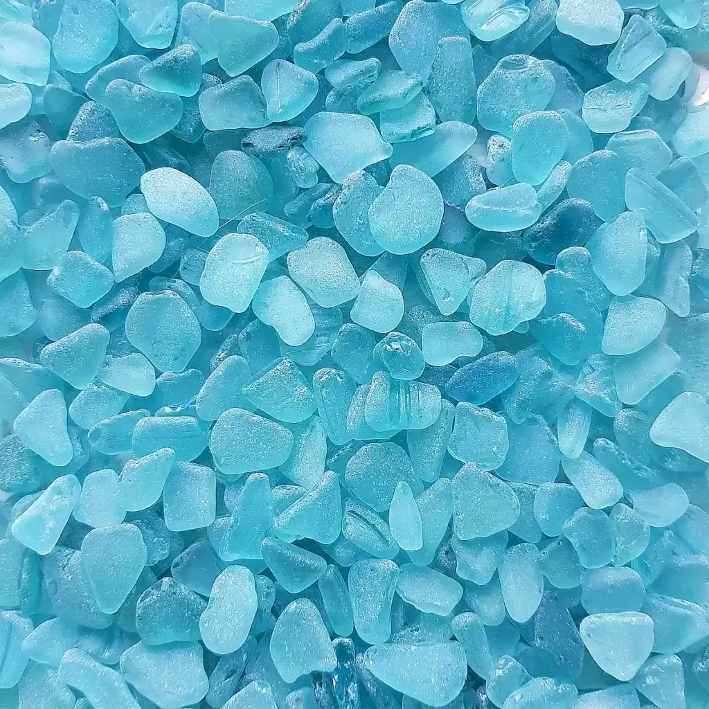 Small genuine aqua sea glass
