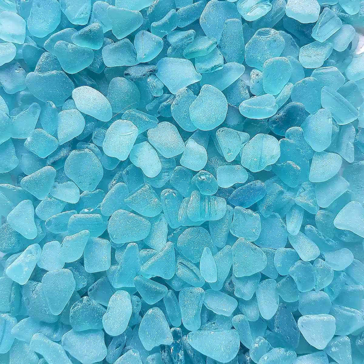 Small genuine aqua sea glass
