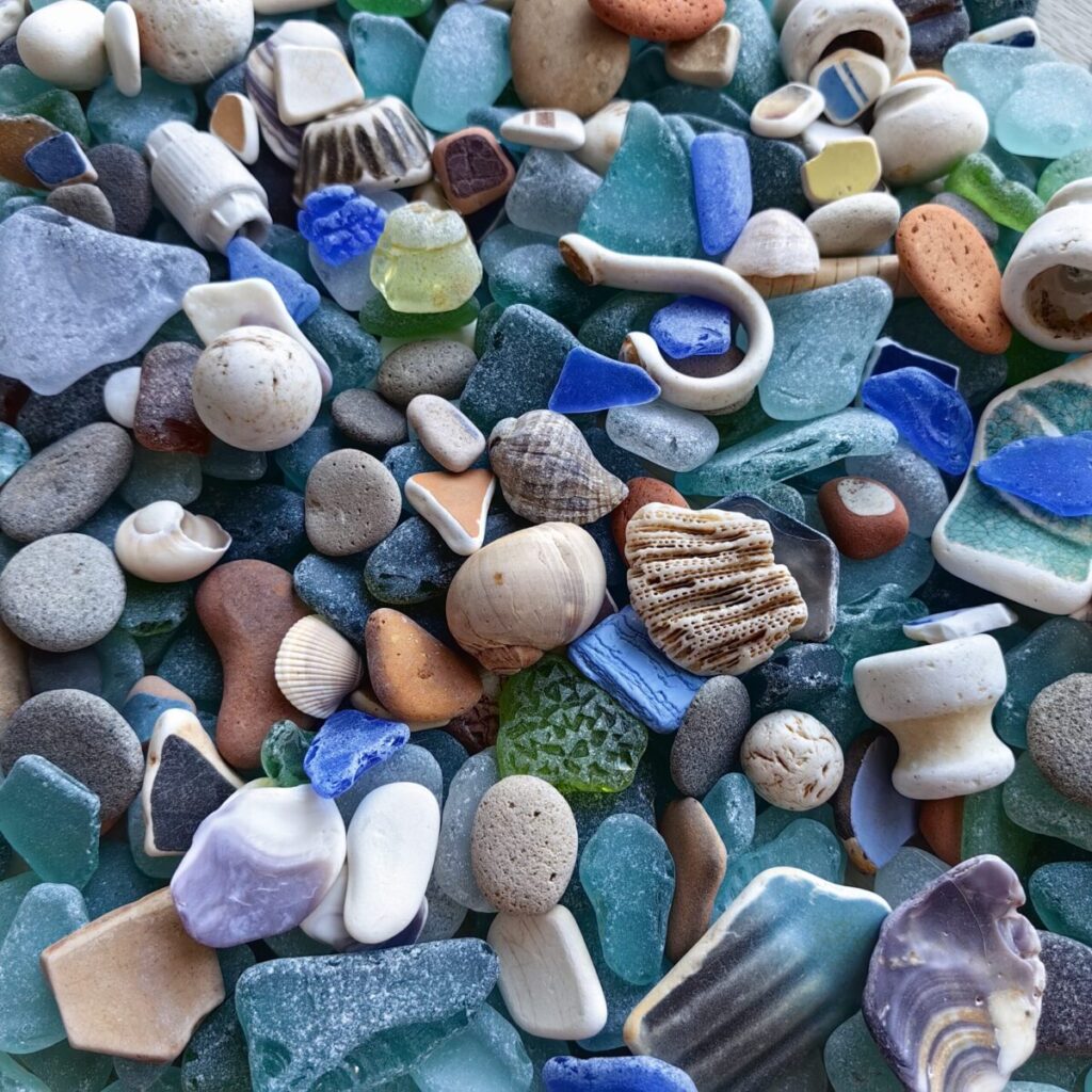 Sea Glass, Sea Pottery, Shells, Pebbles & More