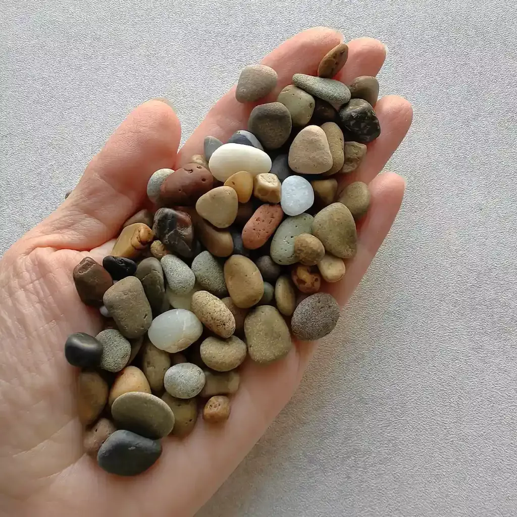 handful of tiny pebbles