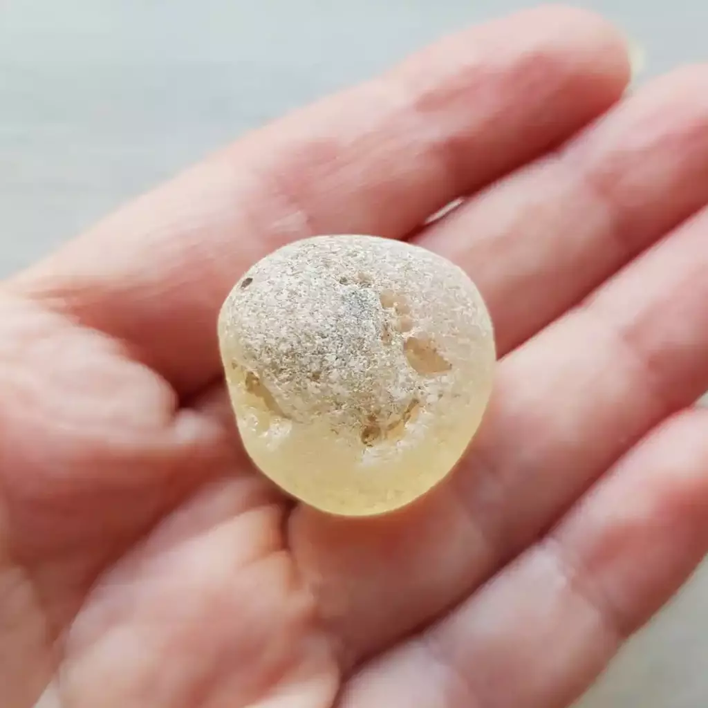 Yellow Bonfire Glass - Japan Sea glass