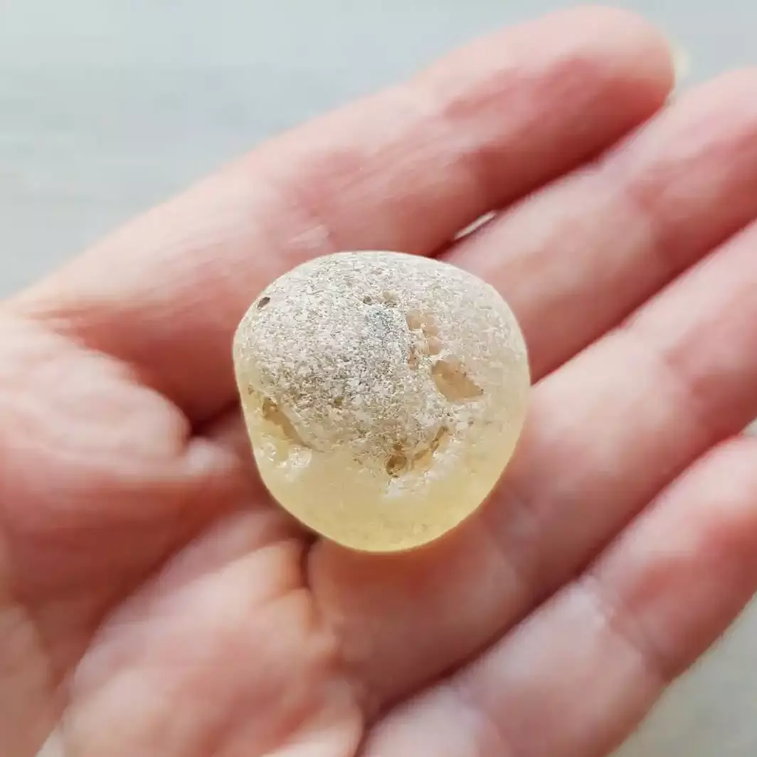 Yellow Bonfire Glass - Japan Sea glass
