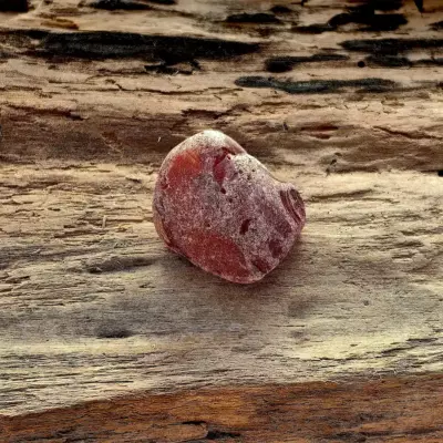 UV Red Multi Sea Glass Shard