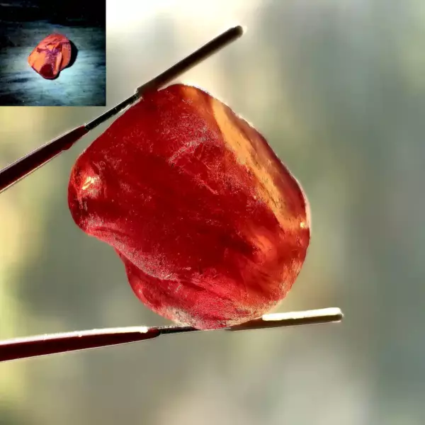 UV Red Multi Sea Glass Shard