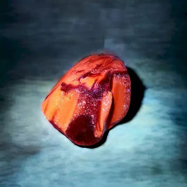 UV Red Multi Sea Glass Shard