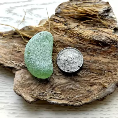 Partial green bottom displayed with a coin for reference