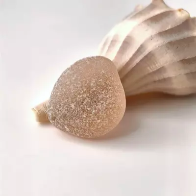 Peachy Pink Sea glass and shell