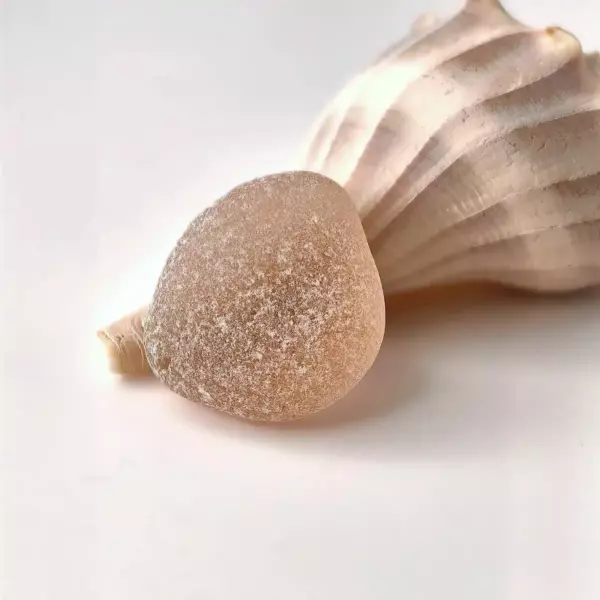 Peachy Pink Sea glass and shell