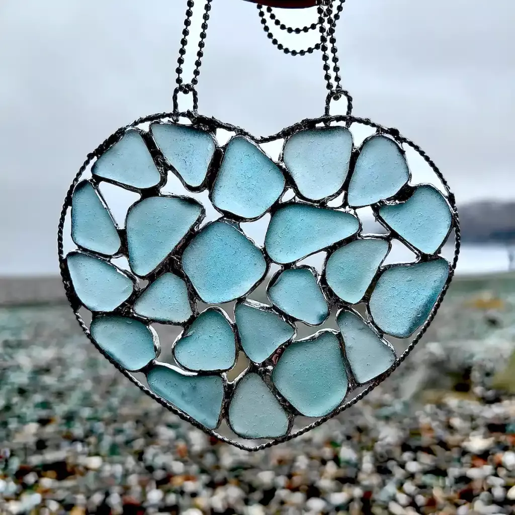 Stained Sea Glass Suncatcher