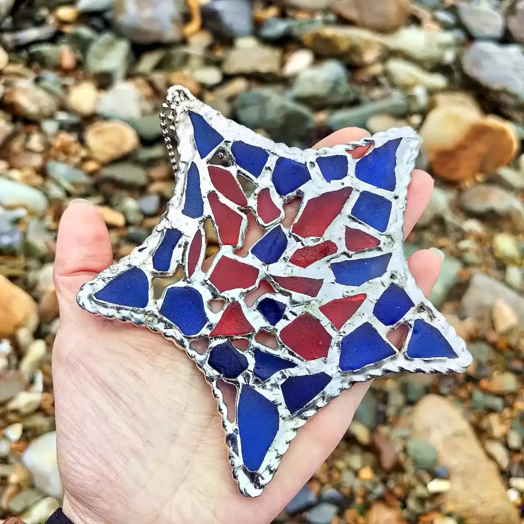 Starfish Sea Glass Suncatcher