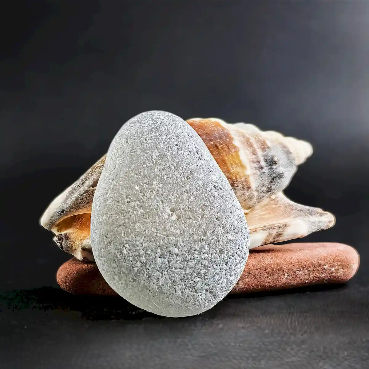Large Gray UV Sea Glass