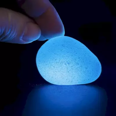 Large Gray UV Sea Glass