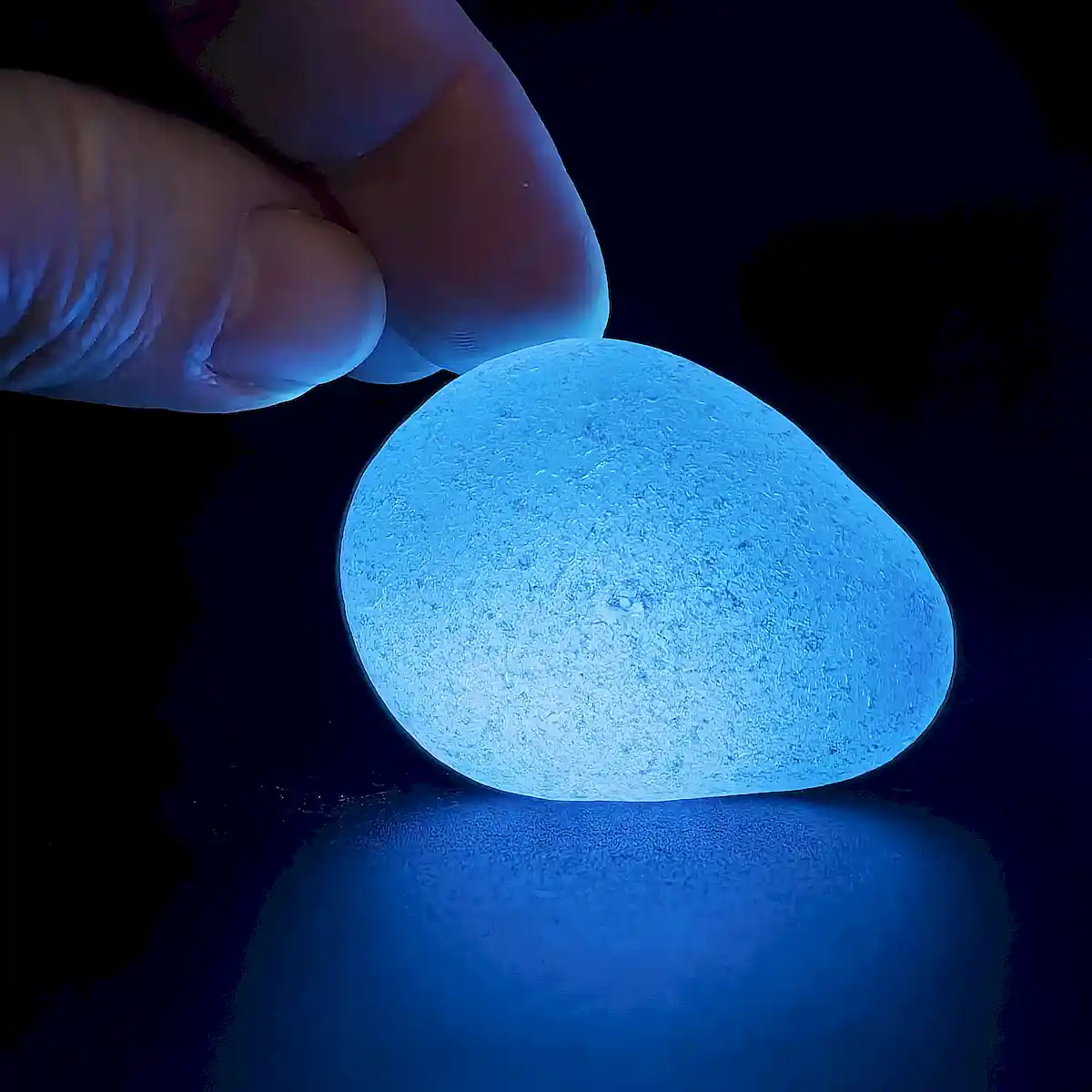 Large Gray UV Sea Glass