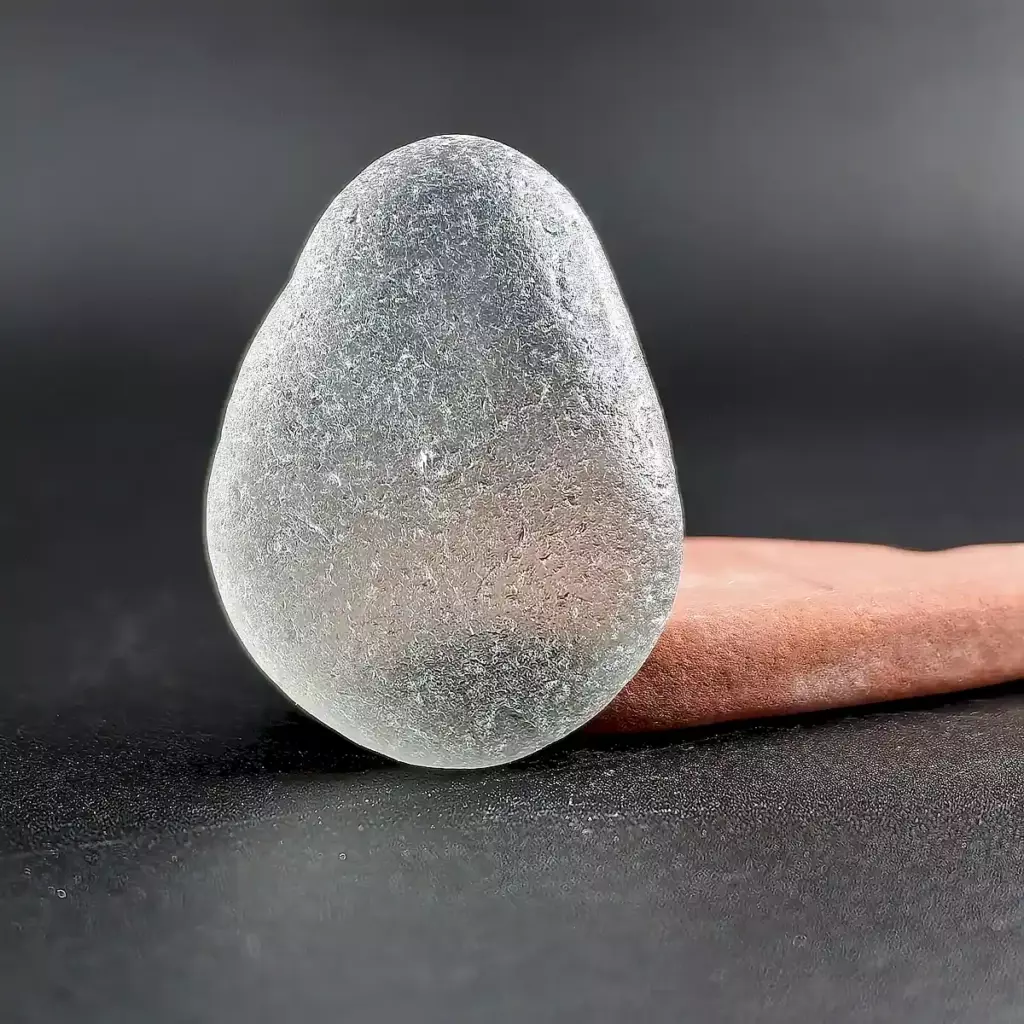 Large Gray UV Sea Glass