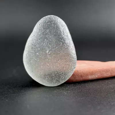 Large Gray UV Sea Glass
