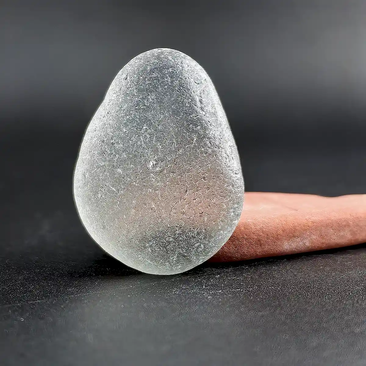 Large Gray UV Sea Glass
