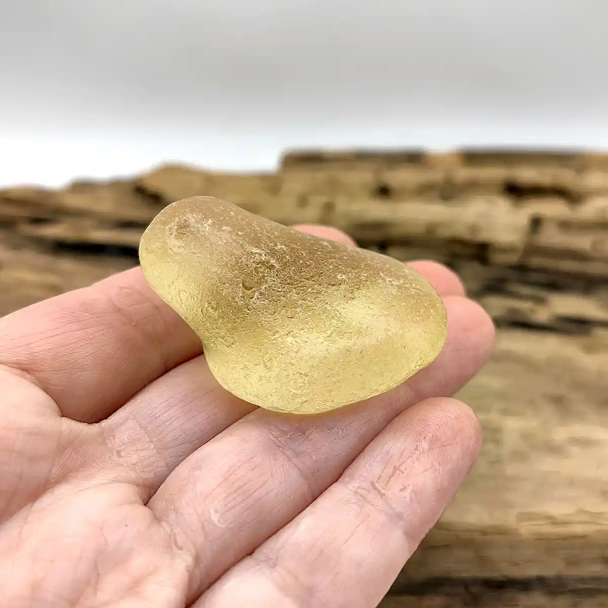 Huge Yellow Sea Glass - Japan Sea glass