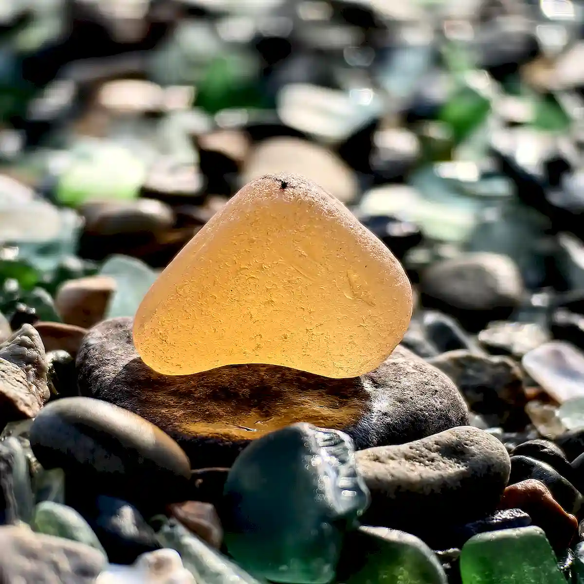 Amber Sea Glass - Japan Sea glass