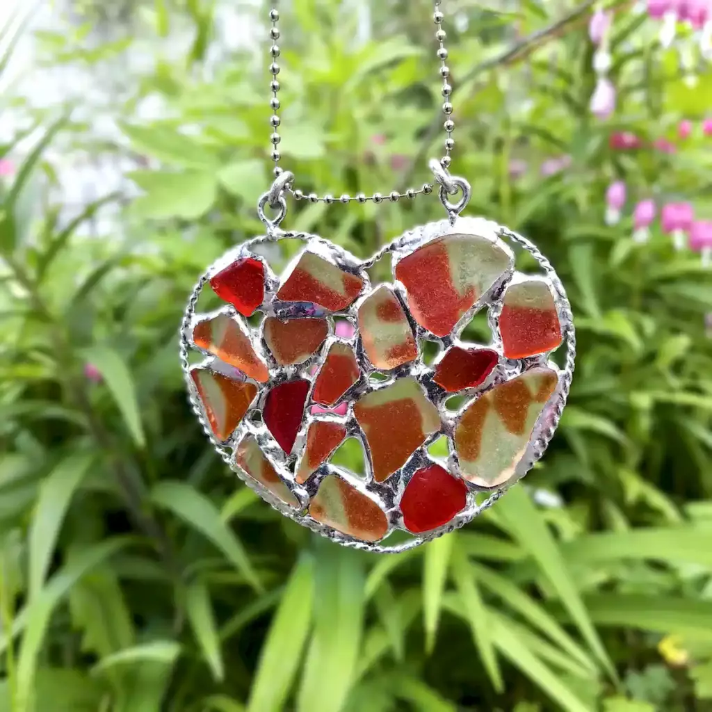 Red heart suncatcher