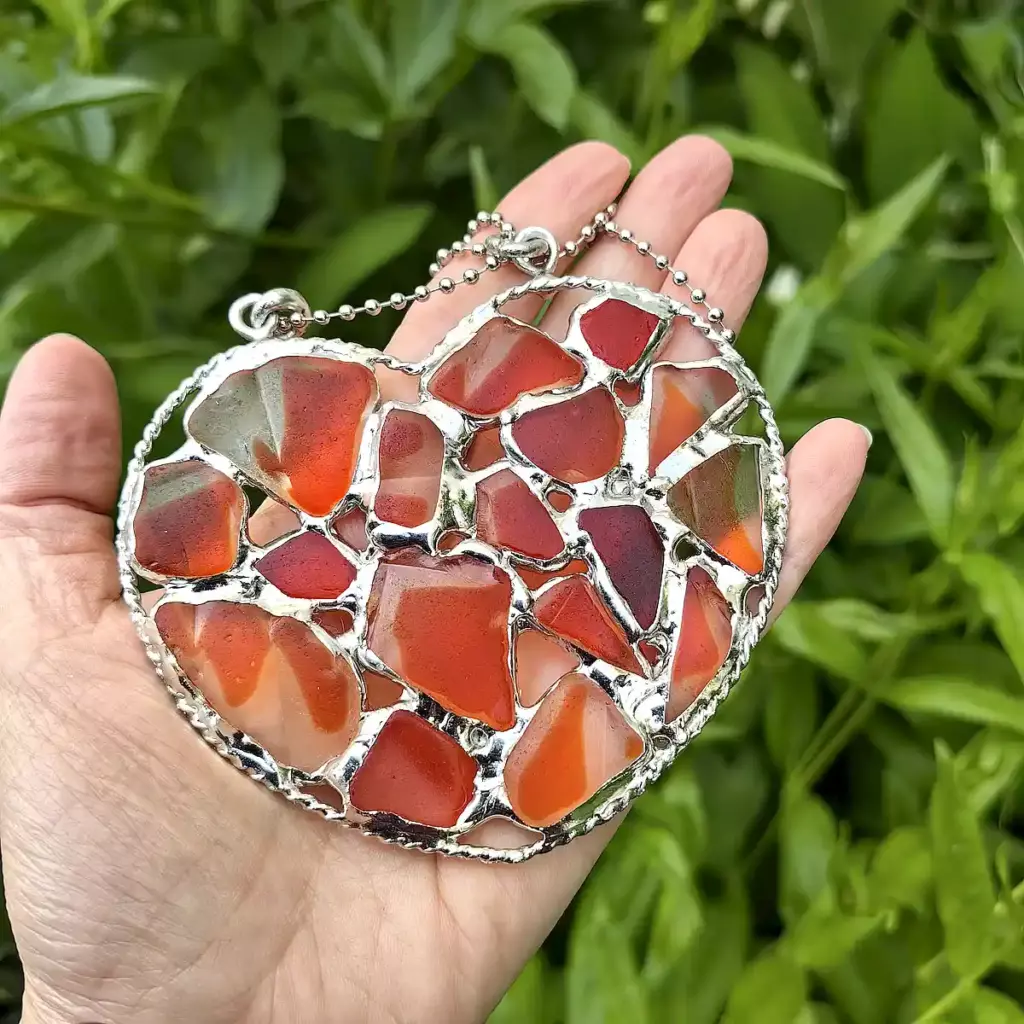 Sea glass suncatcher