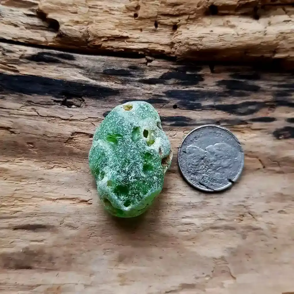 Genuine Green Bonfire Glass