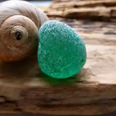 Emerald Green Sea Glass Bubble