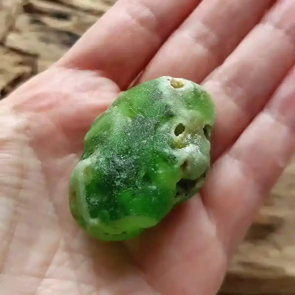 Green Bonfire Sea Glass