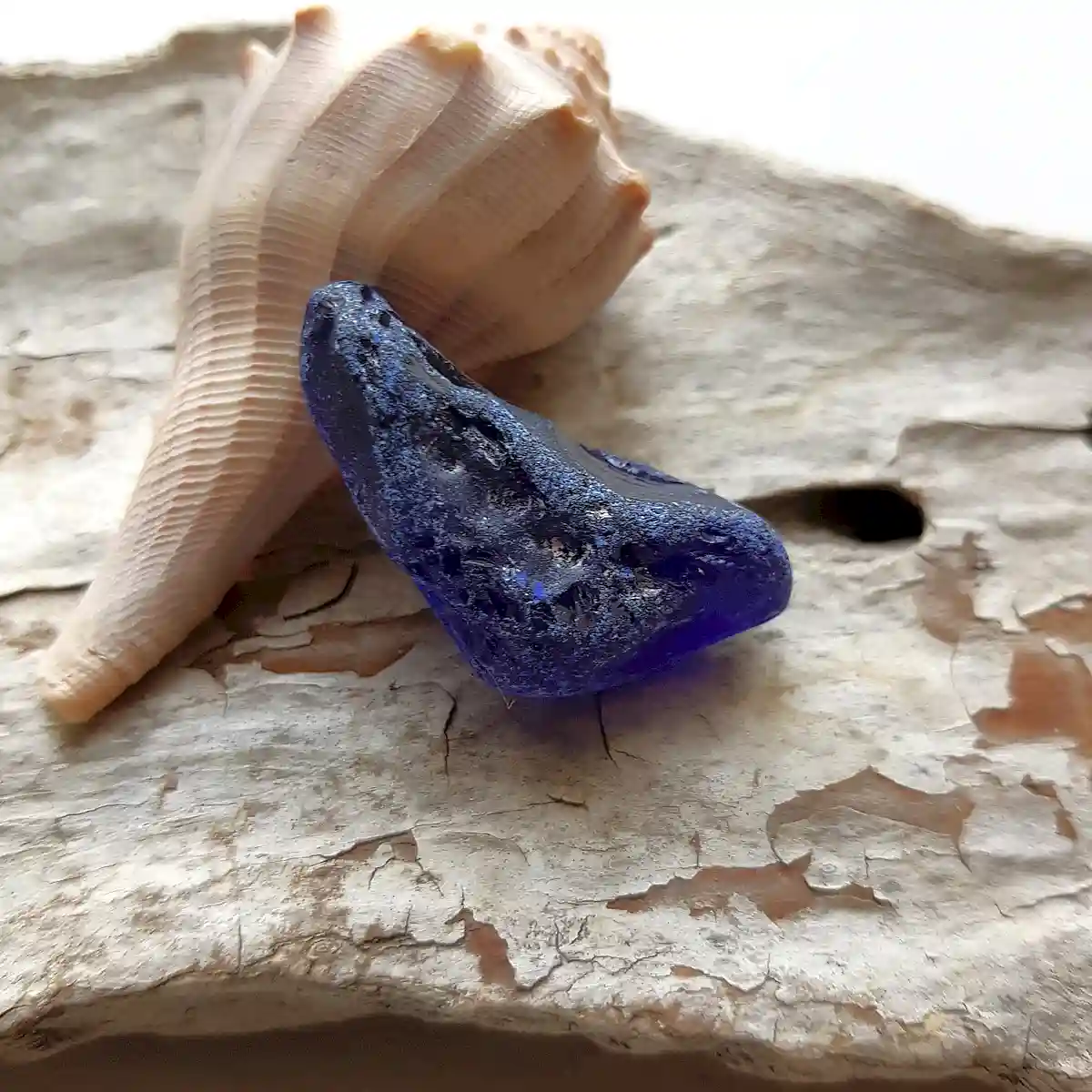 Large Cobalt Blue Sea glass