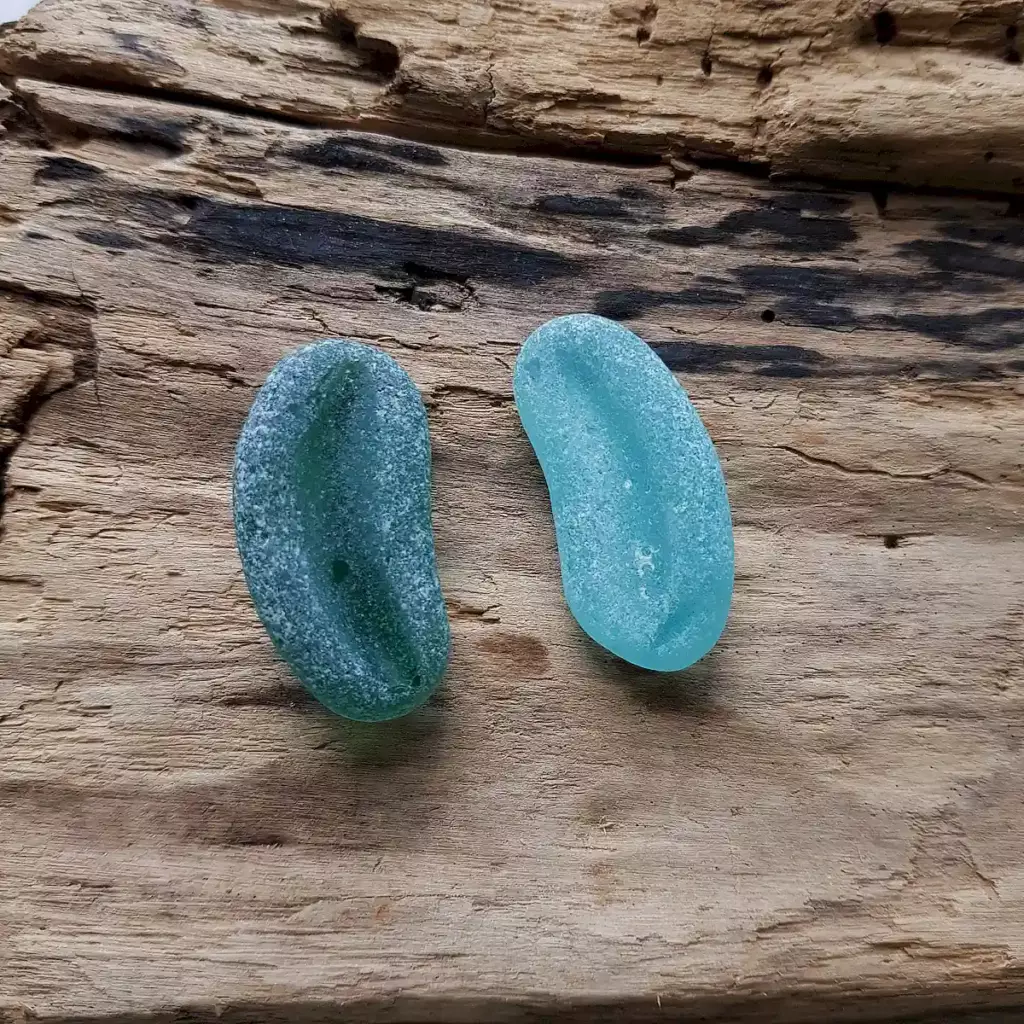 Partial Teal Blue Bottle Bottoms