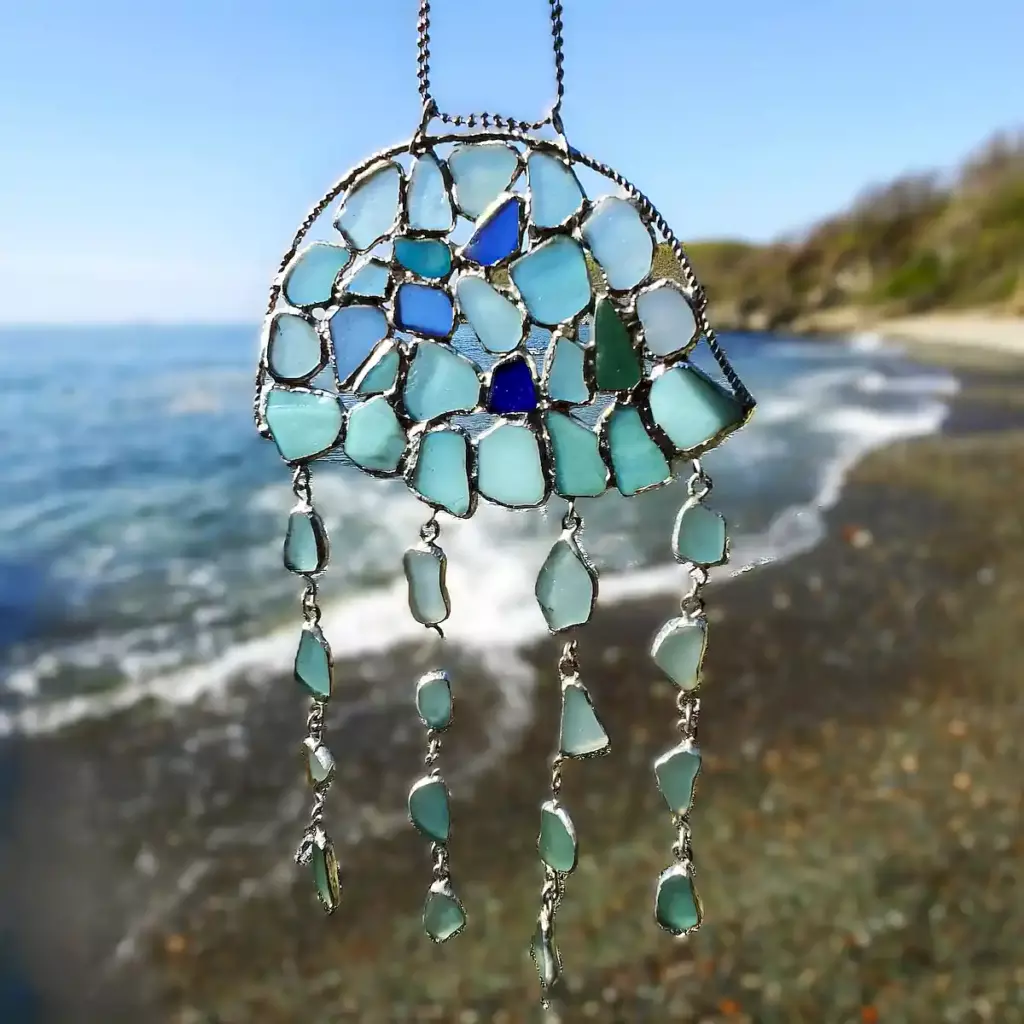 Jelly Fish Suncatcher - Japan Sea glass