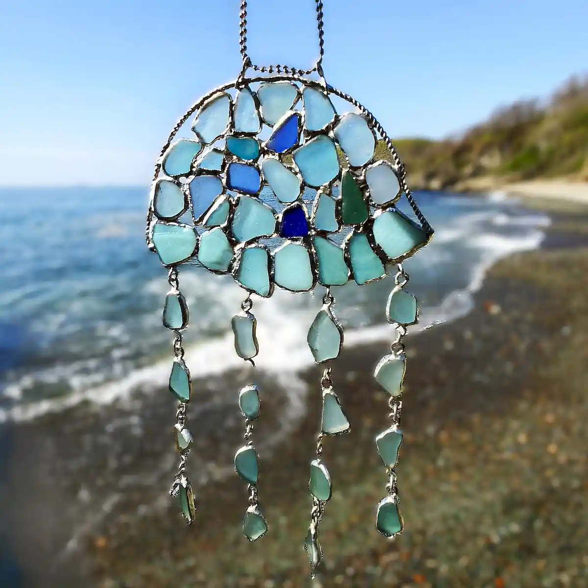 Jelly Fish Suncatcher - Japan Sea glass