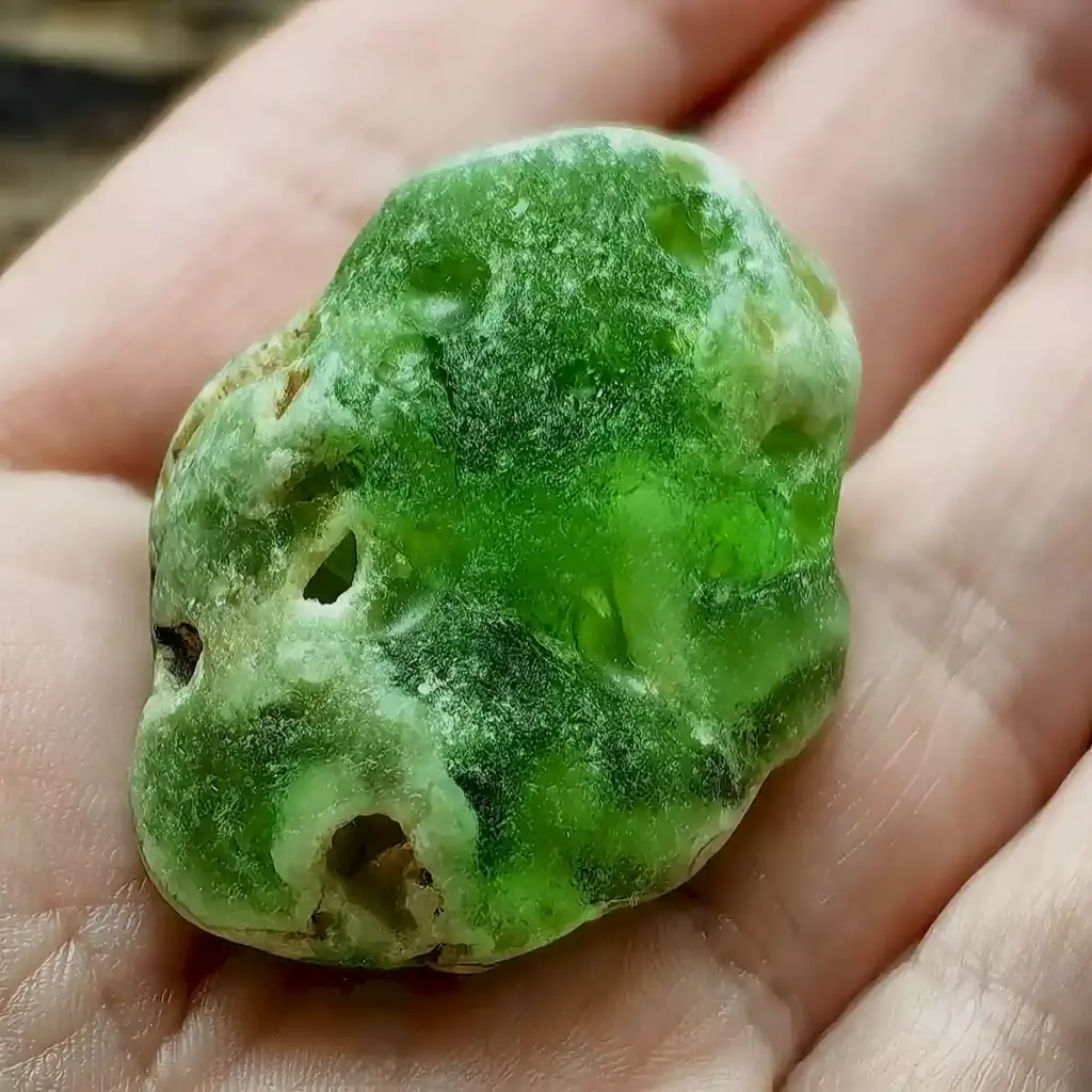 Green Bonfire Sea Glass