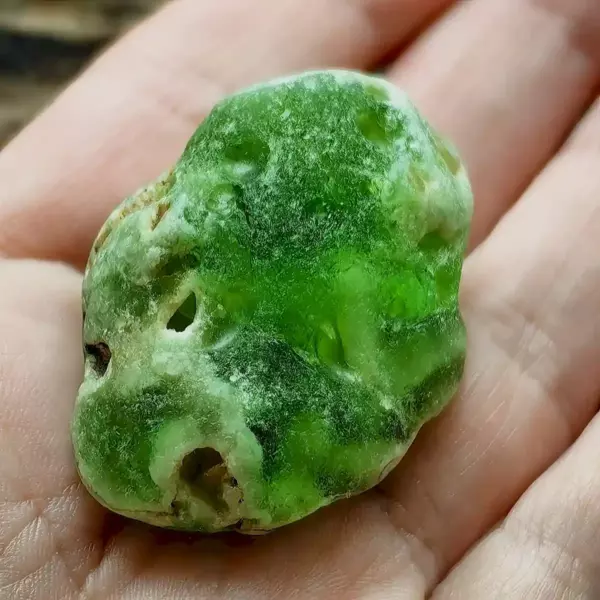 Green Bonfire Sea Glass