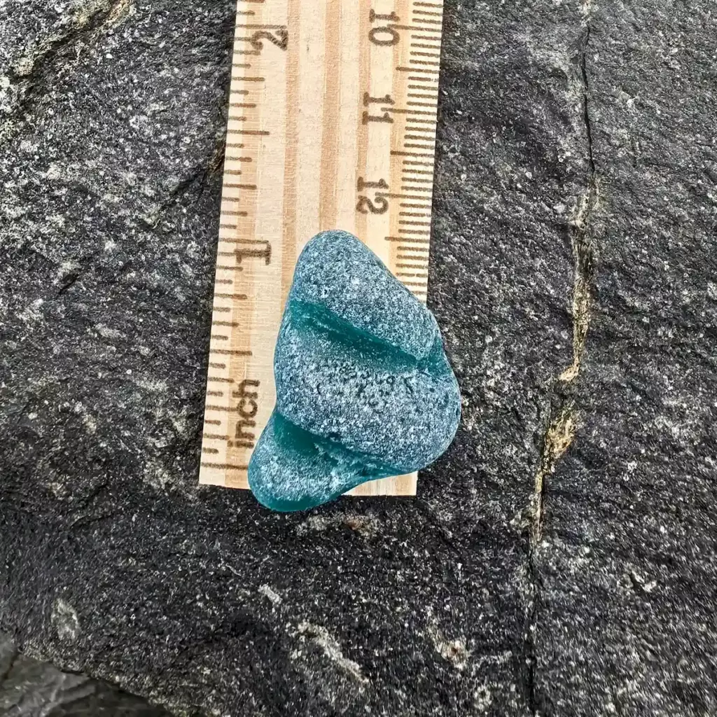 Patterned Teal Sea Glass