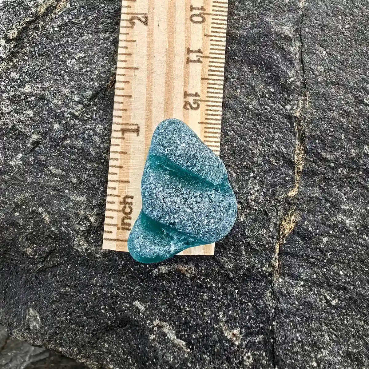 Patterned Teal Sea Glass
