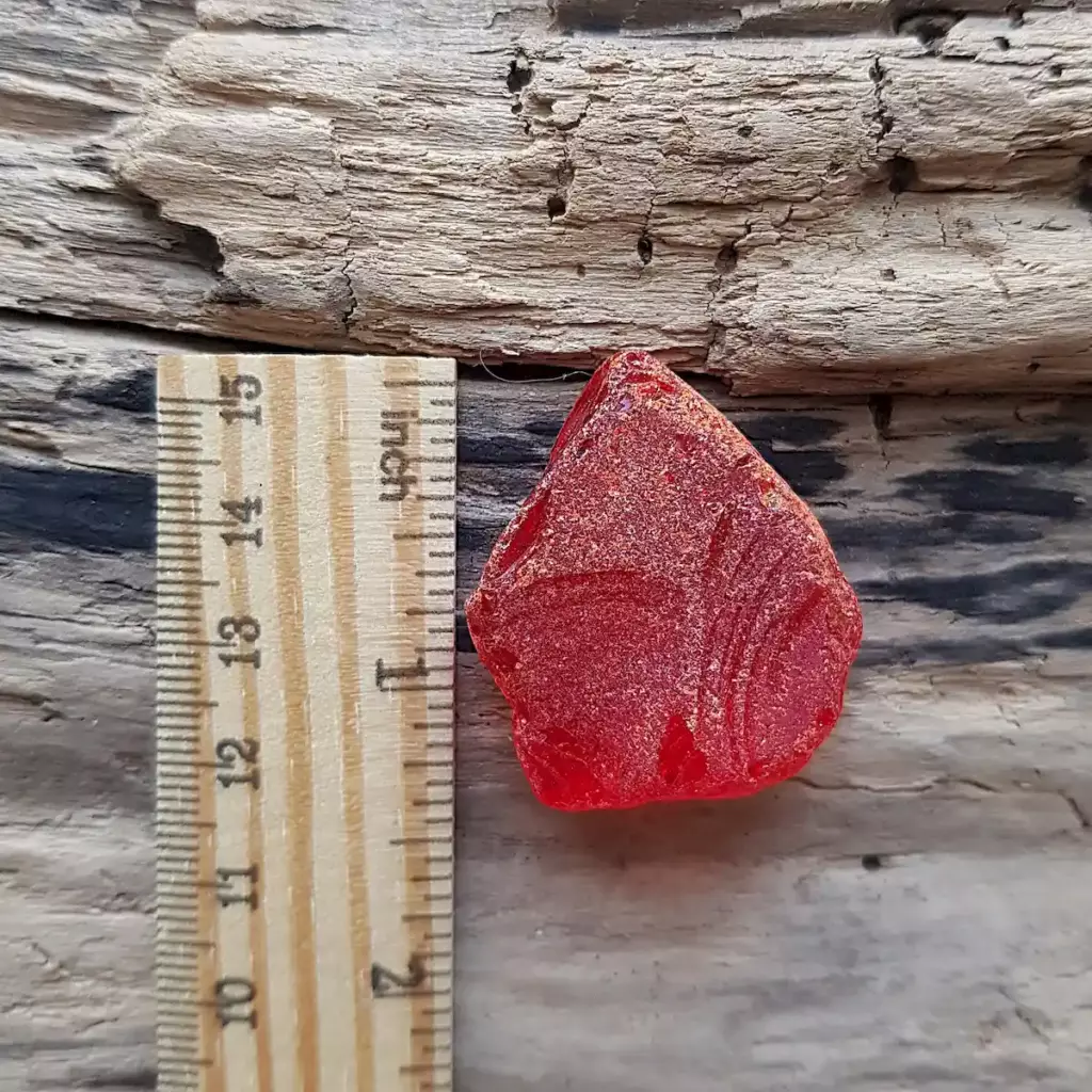 Extra Large Genuine Red UV Sea Glass - Japan Sea glass
