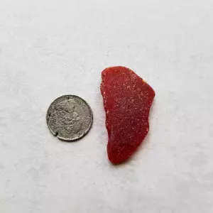 Authentic large red seaglass