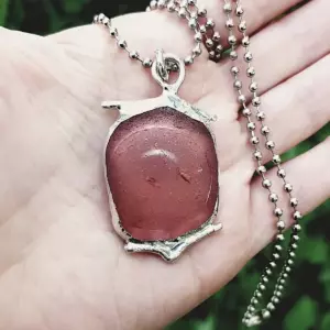 Genuine Pink Sea Glass Necklace