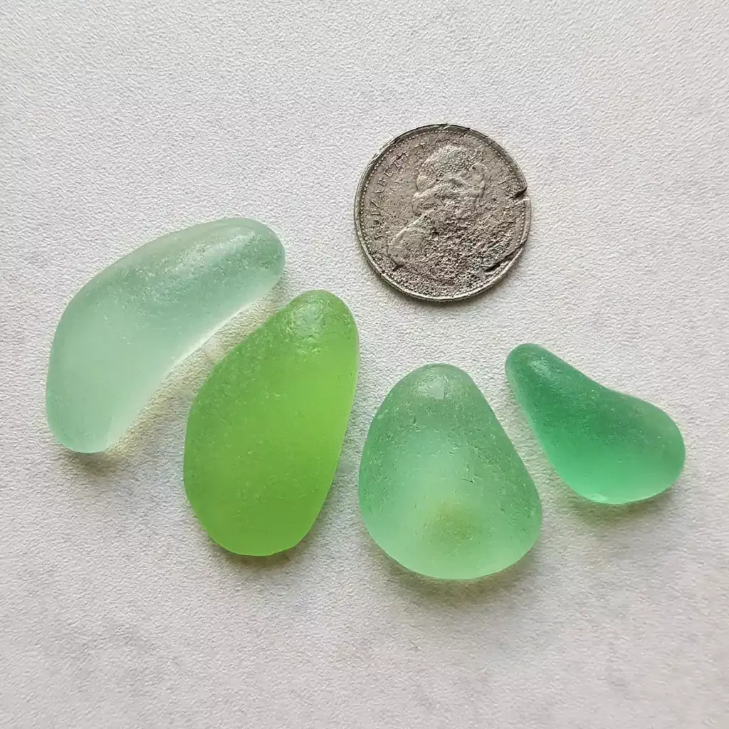 Exotic Green Sea Glass Gems - Japan Sea glass