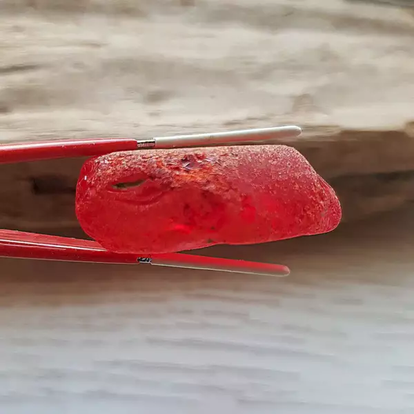 Extra Large Genuine Red UV Sea Glass - Japan Sea glass