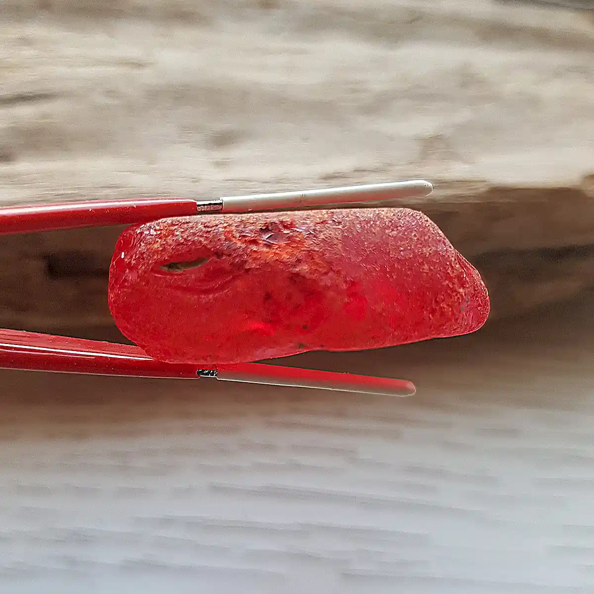 Extra Large Genuine Red UV Sea Glass - Japan Sea glass