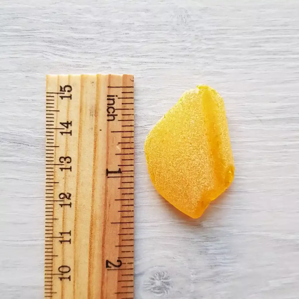 Beautiful Bright Yellow UV Sea Glass - Japan Sea glass