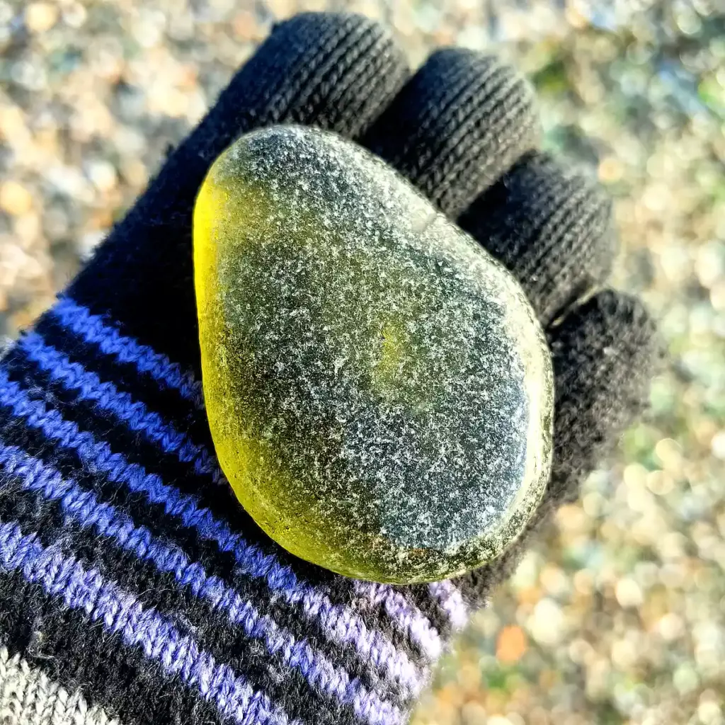 Gorgeous Extra large Olive Sea Glass - Japan Sea glass